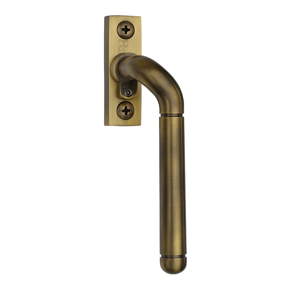 V1006L RH-AT  Right Hand  Antique Brass  Heritage Brass Locking Cranked Espagnolette Fastener